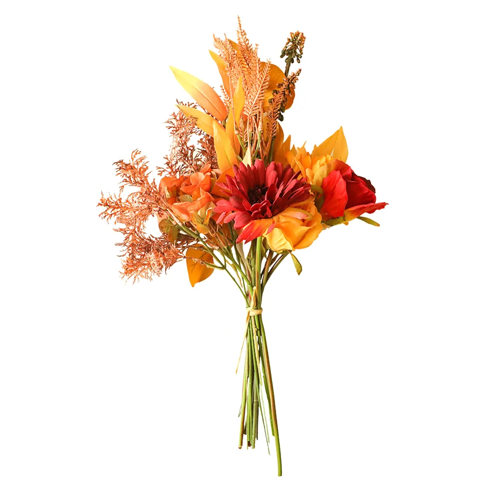 

Simulation Flowers Artificial Plants For Decoration Bouquet of Flowers for Fall Autumn Thanksgiving Day Home Store Office