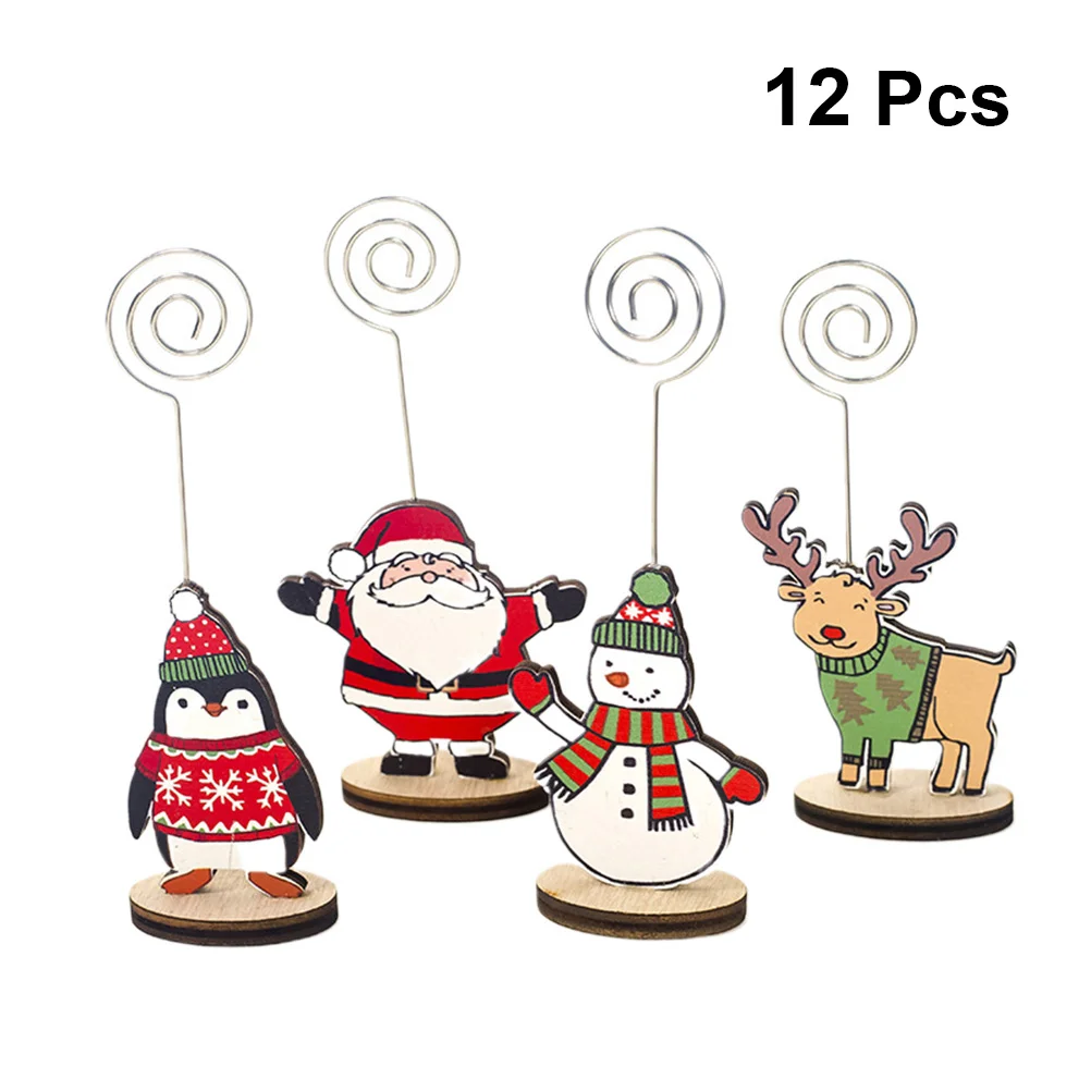 

Table Holderchristmas Stand Holders Place Number Note Clips Restaurant Memo Wooden Wire Numbersphoto Wedding Centerpieces Photos