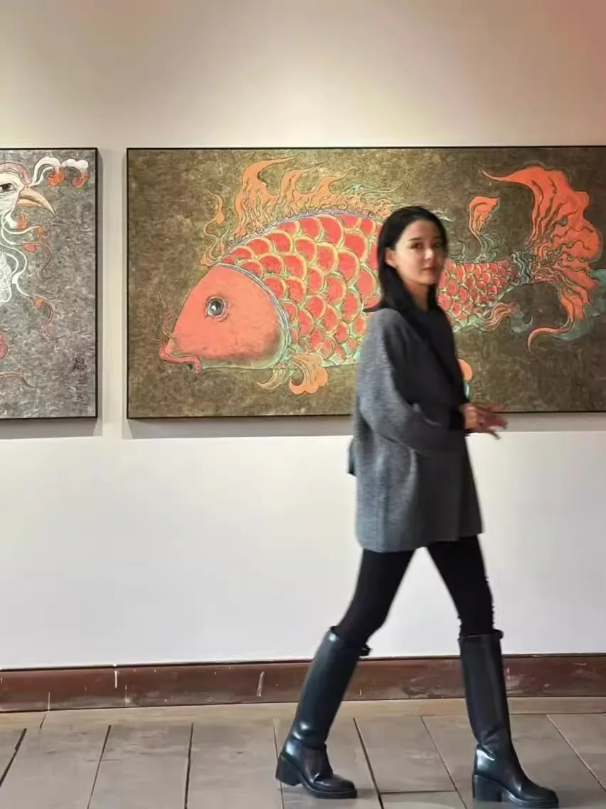 Осень/зима 2023 новый 100% кашемировый трикотаж с круглым вырезом женский свободный