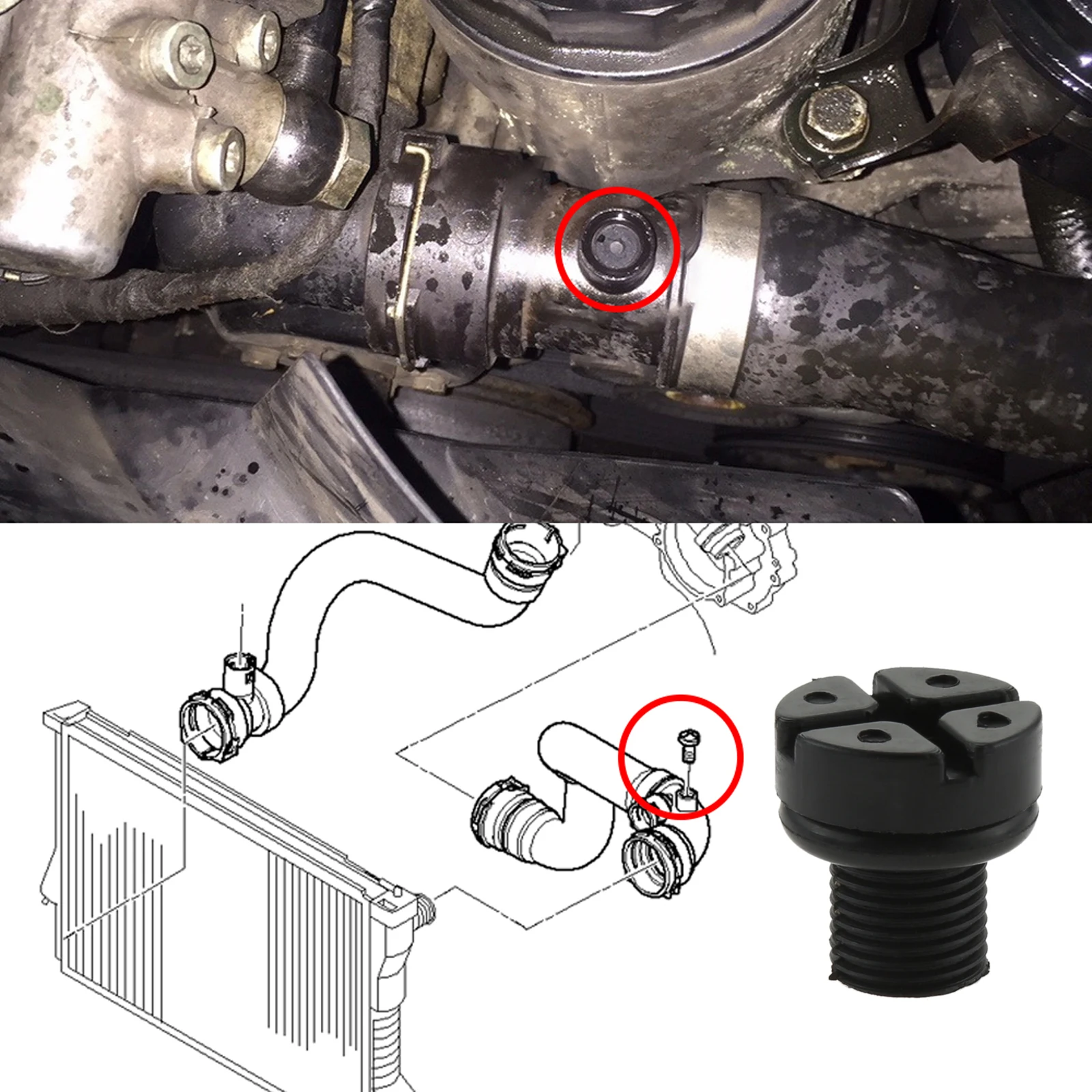 Фото 8 шт. винтовые зажимы для прокачки шланга радиатора для BMW E36 E39 E46 E90 E30 E91 E92 X1 X3, зажимы для прокачки расширительного бачка охлаждающей жидкости №2