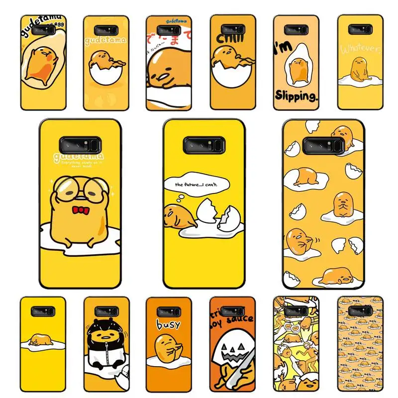 

BANDAI cute Gudetama Phone Case for Samsung Note 5 7 8 9 10 20 pro plus lite ultra A21 12 02