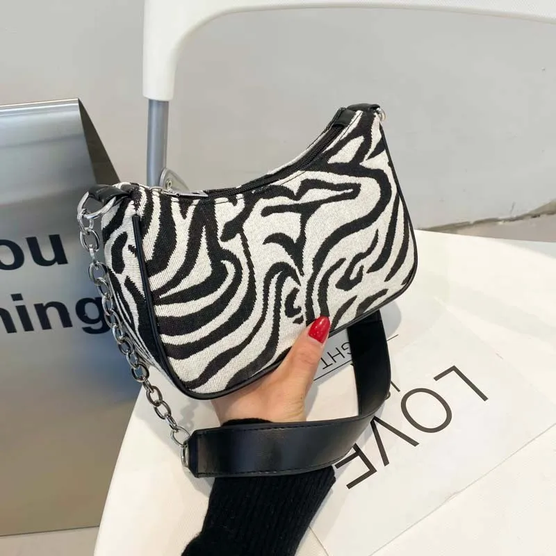 

Summer New Zebra Print Women Shoulder Bag Trendy Casual Small Square Bags PU Leather Large Capacity Female Handbags 2022
