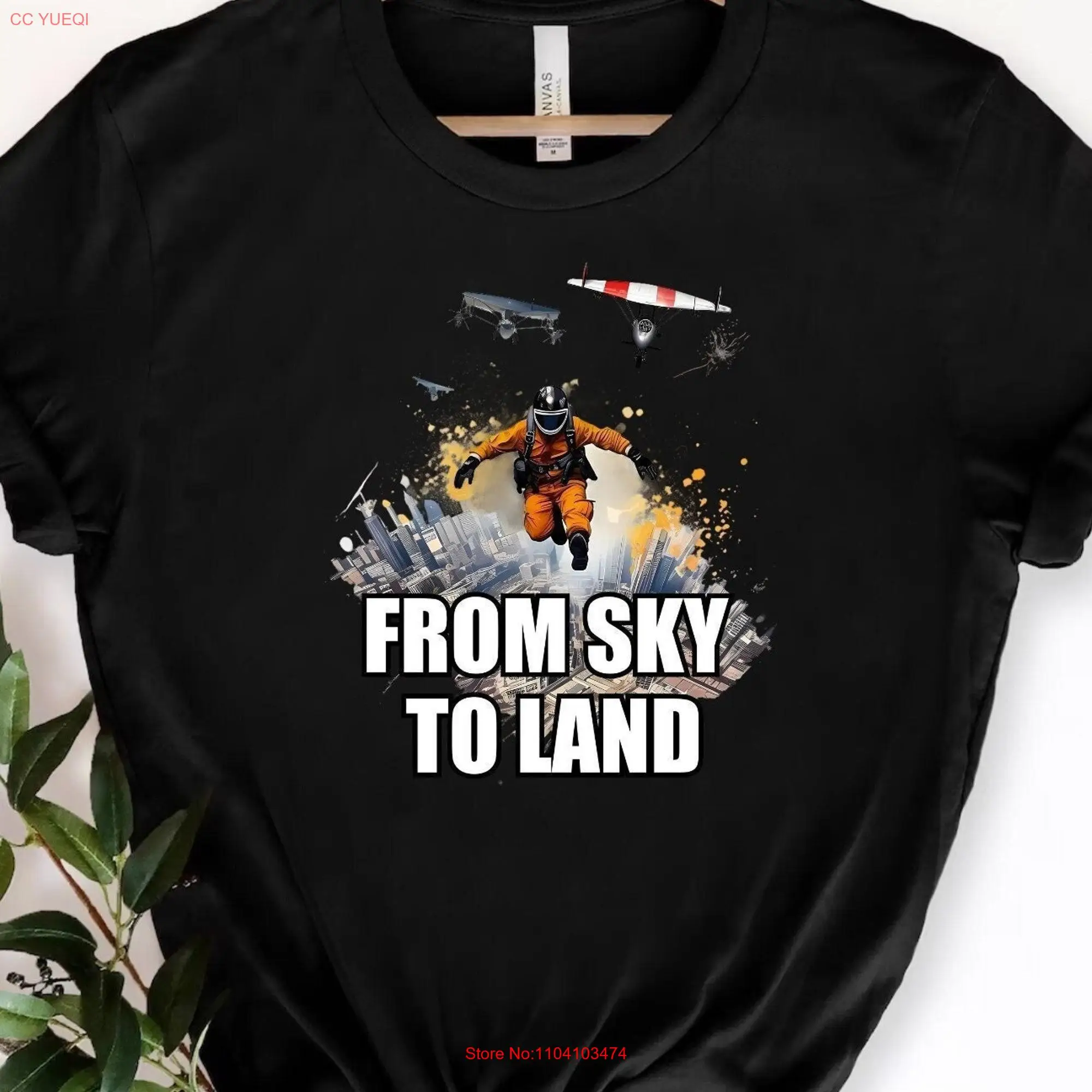 Парашютная Спортивная футболка с длинным или коротким рукавом для любителей