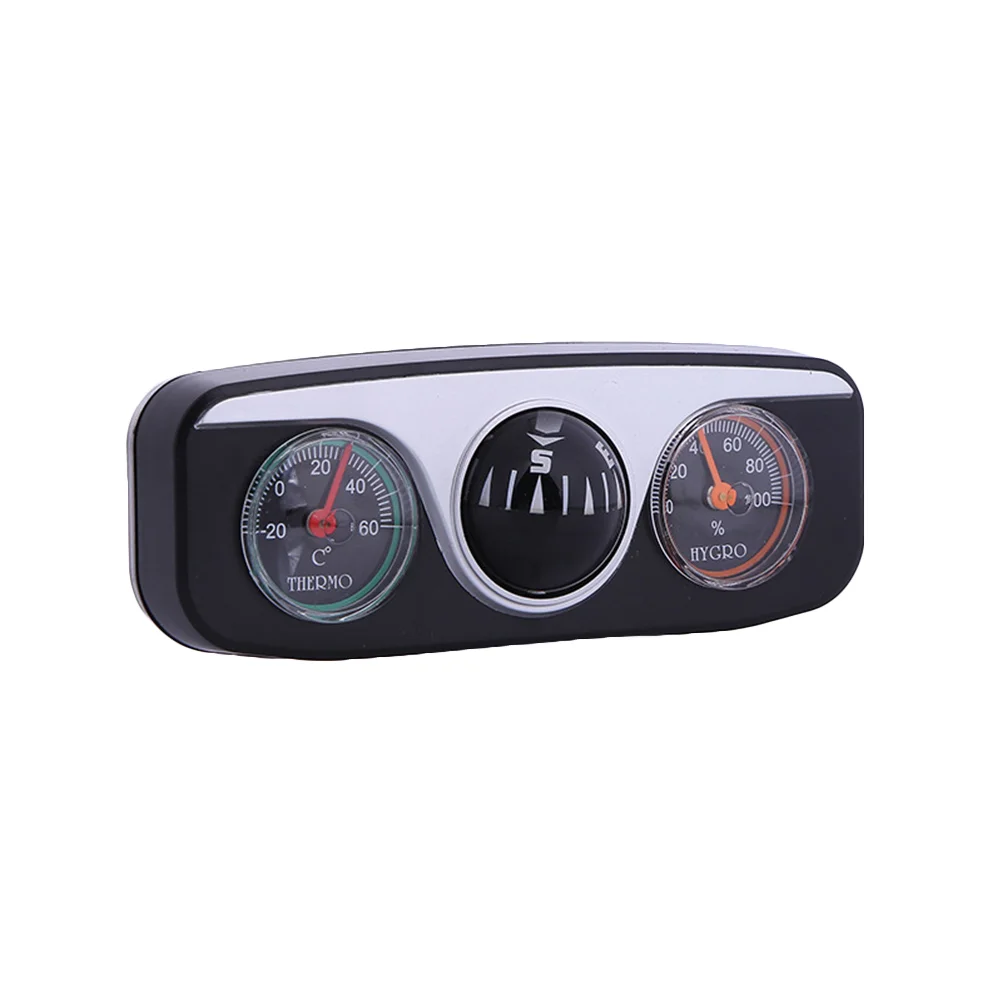 

Multi-functional Car Vehicle Navigation Compass Hygrometer Car Accessary (Black)