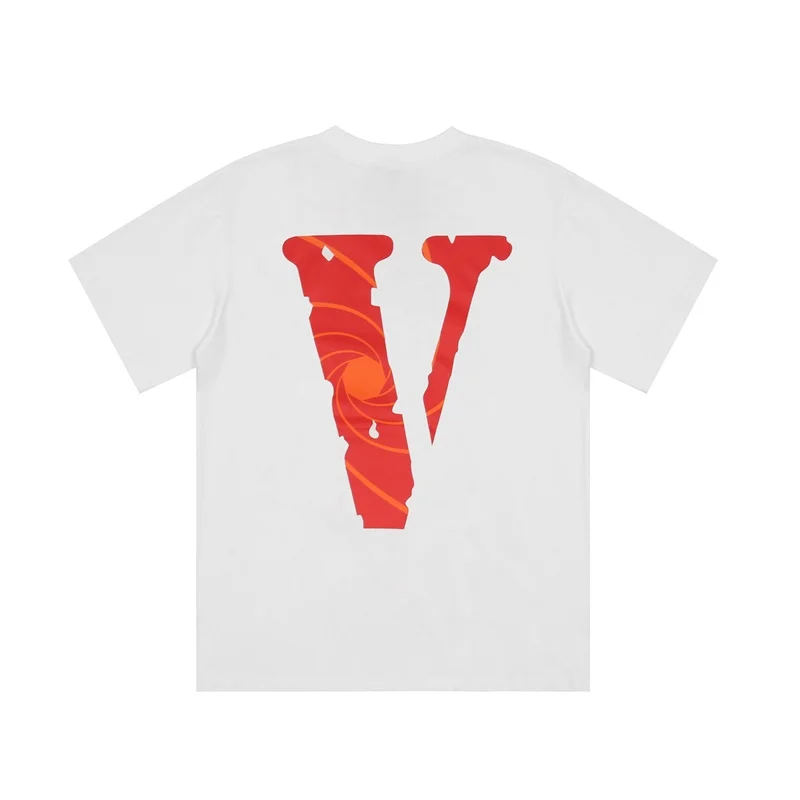 Фото Классическая футболка Vlone Майами, в стиле Ins, свободного покроя, с коротким рукавом №3