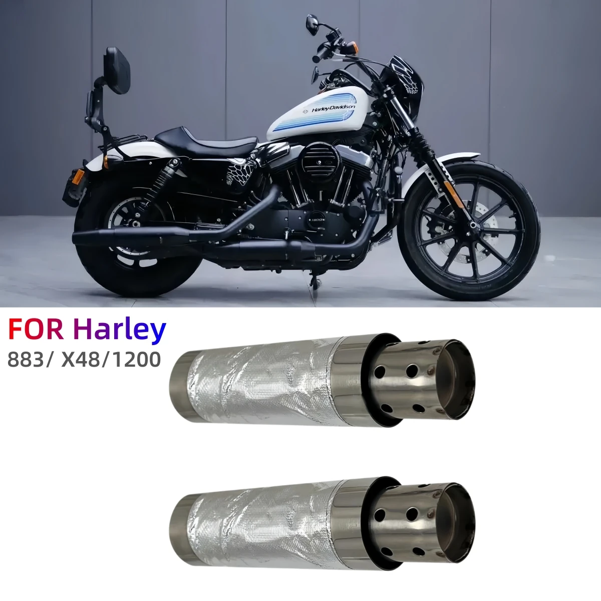 Фото Подходит для Harley 883/ X48/1200 / улучшенный глушитель VH №1