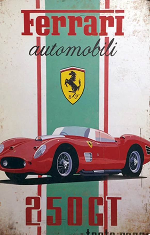 

Sports Car Garage Metal Sign Plaque Metal Retro Tin Plate Retro Garage Sign Man Cave Wall Decoration Iron Painting