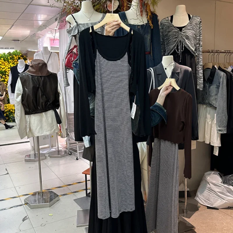 2024 Новый женский костюм-платье комплект из 2 предметов осенняя коллекция Salt-Tone