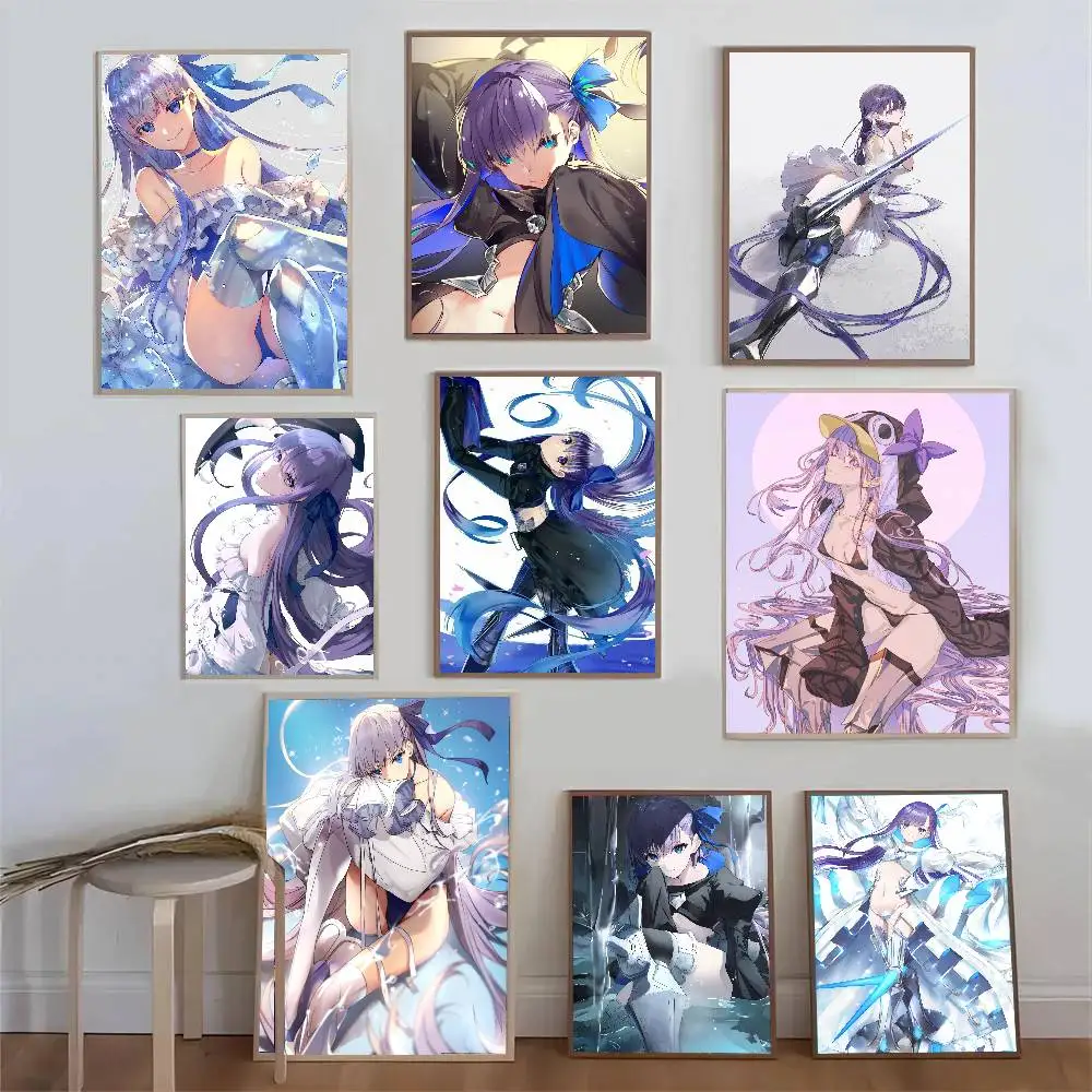 Фото Анимированная наклейка Meltryllis Fate Grand Order для стен, водонепроницаемая, для дома, гостиной, спальни, бара, эстетическое украшение №2