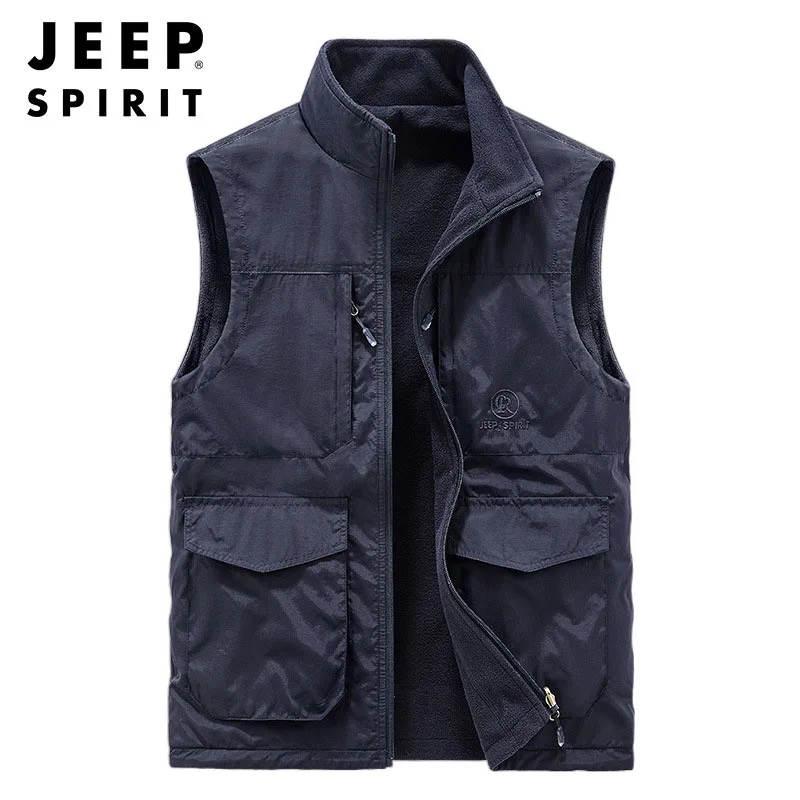 Мужская двухсторонняя безрукавка JEEP SPIRIT модная свободная Спортивная для улицы