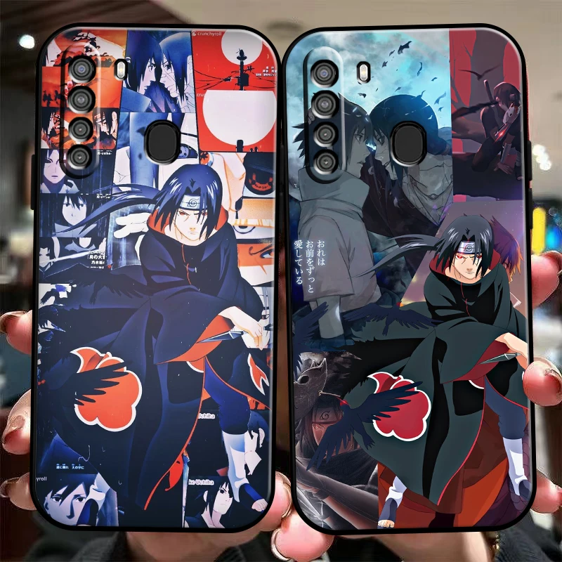 

Anime Cartoon NARUTO Phone Case For Samsung Galaxy A01 A02 A10 A10S A20 A22 4G 4G 5G A31 Coque Silicone Cover Black