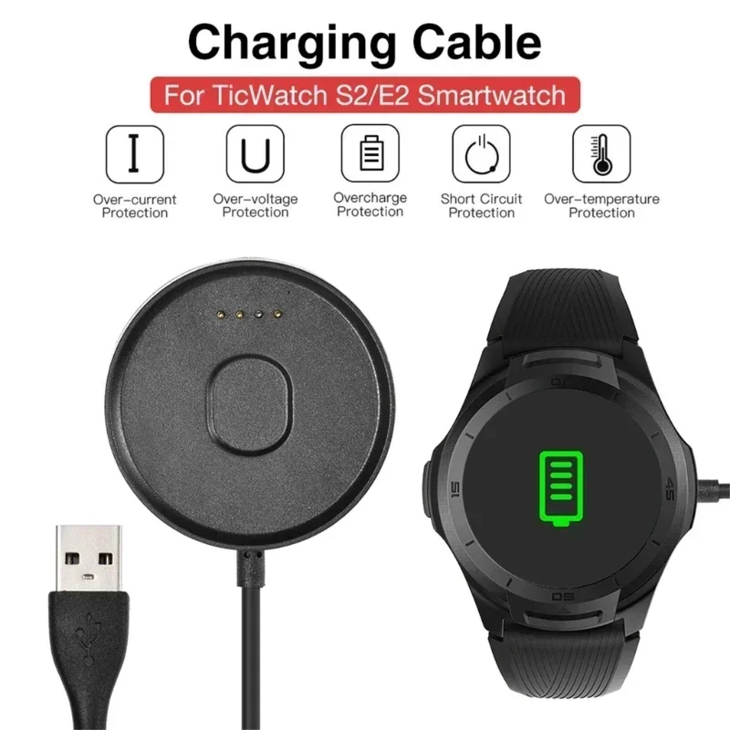 Фото Портативная USB-зарядная док-станция 100 см для Ticwatch Pro C2 E2/S2, сменный кабель для зарядки браслета часов №2