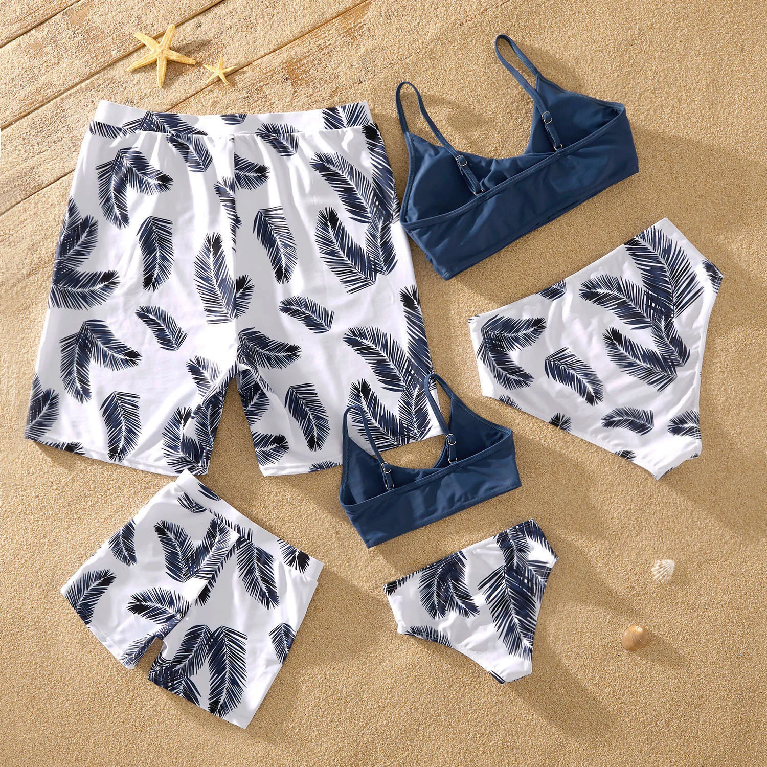 

MUMU Leaf Print Family Matching Swimsuits Bikini