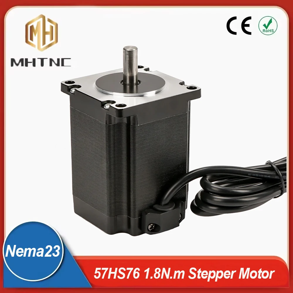 NEMA23 57 Шаговый двигатель 1 8 Нм 2 фазы 270 унций 3A 76 мм вал 57HS76 4-выводной для