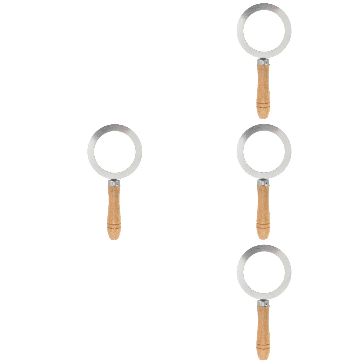 

Set 4 Cloth Washer Stainless Steel Gasket Cup Rim Cover Decorate Wooden Tea Cream Ring