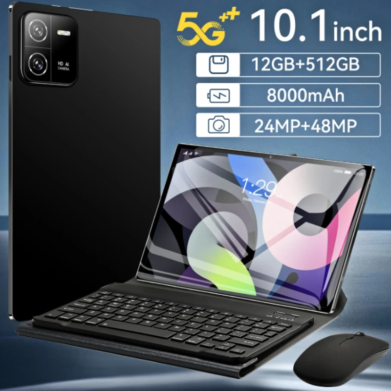 

Ipad 6Pro 5G Tablet Brand 10.Inch Android13 12GB 512GB 8000Mah 24+48MP with Keyboard Bluetooth Wi-Fi Phone Call MTK6797 Original