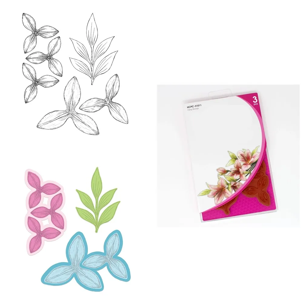 

Lily Petals Cutting Dies And Stamps For Diy Dies Scrapbooking Paper Card Stencil Decoration Photo Album Craft Die Cut New 2023