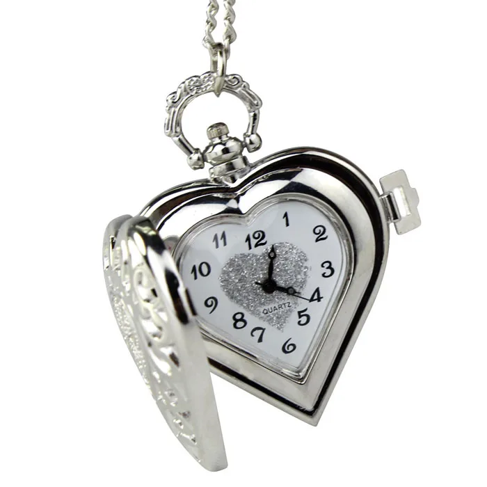 

Wristwatches Wristwatch Womens Pendant Locket HEART Pocket Watch Necklace Vintage Style Women's Wristwatches Wristwatch Womens