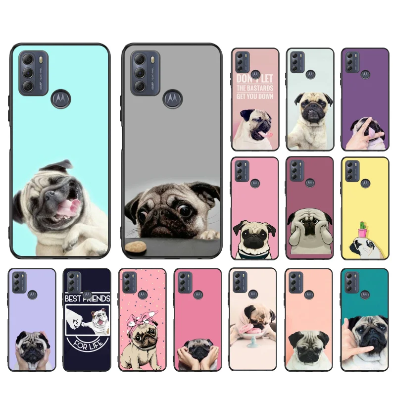 

Cute funny bulldog Dog Phone Case for Motorola Moto One E7 power E7Plus E6S E20 E40 One Fusion plus Edge 20 Fusion