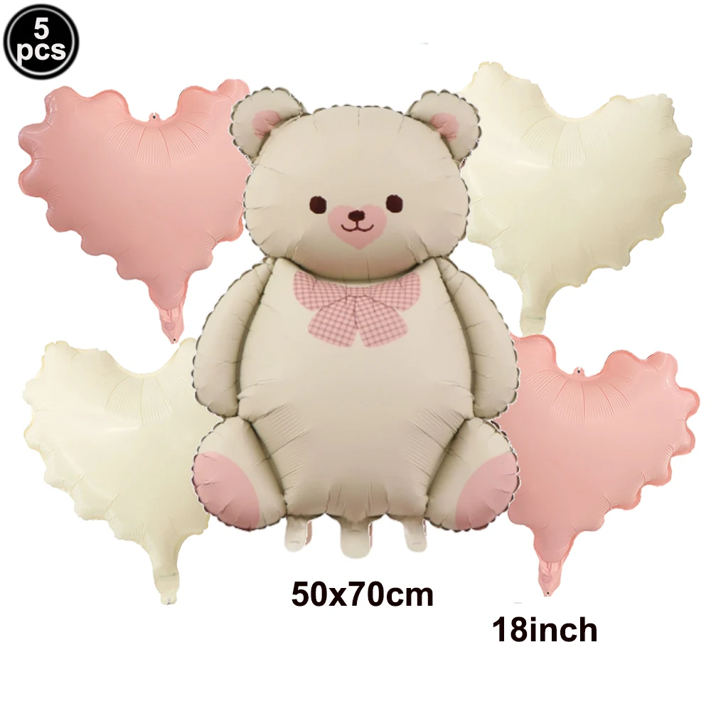 

Набор воздушных шаров с медведями, розовый, синий