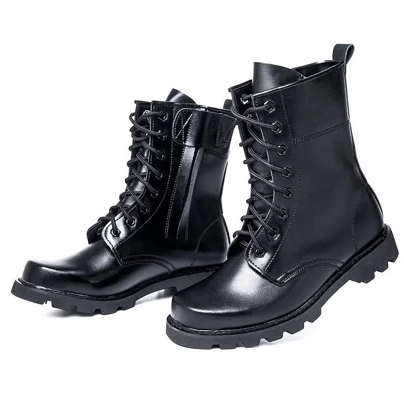 

2023 New Men's Martin Keep Warm Boots Outdoor High Top Genuine Leather Fashion Comfortable Waterproof Lace Up Men Shoes TY34