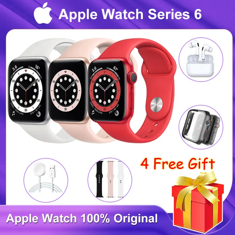

Apple Watch Series 6 Used 100% Original GPS Cellular 40MM/44M Smart watch Second Aluminum Case GIFT AirPods Watch Case