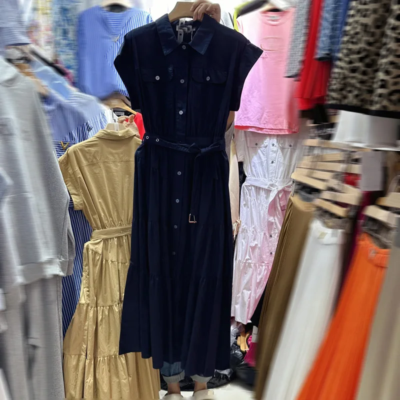 [ZOCI] Осень 2024 новое Австралийское нишевое платье без рукавов с отворотом и