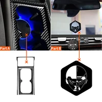 2pcs for civic 8th generation carbon fiber 2006 2007 2008 2009 2010 2011 water cup panel sticker accessories