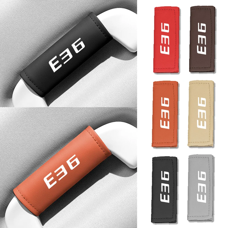 1PCS Nappa Leather Car Interior Door Handle Protective Cover Roof Universal Anti-Slip For BMW E36 Accessories