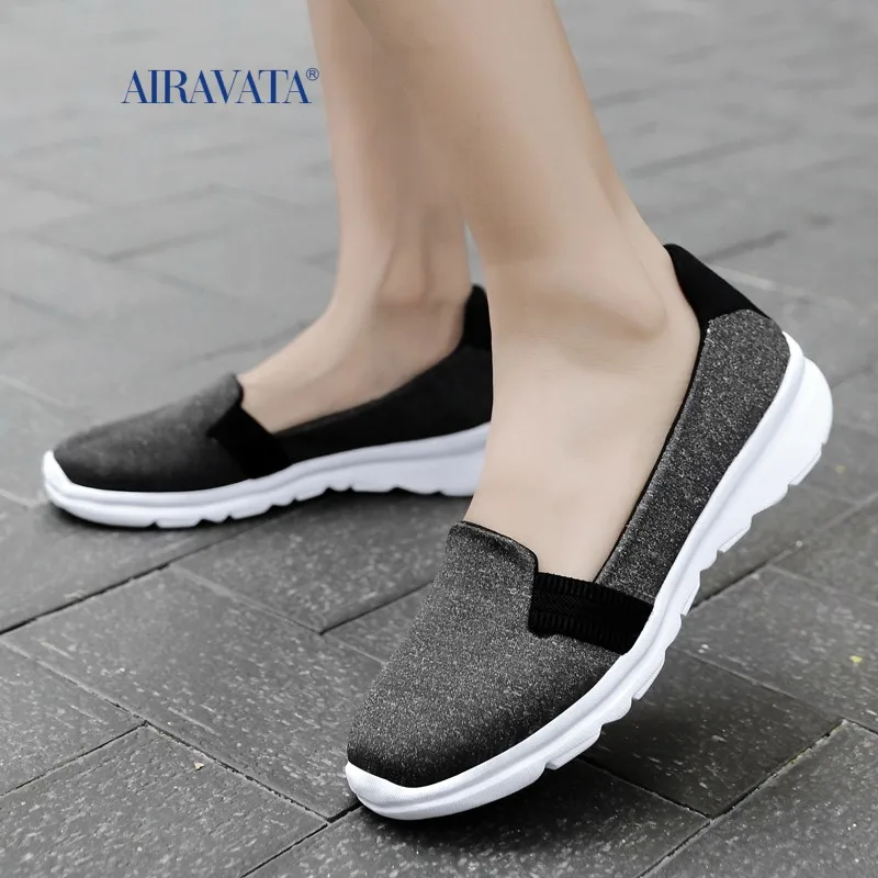 Women Casual Loafers Comfortable Breathable Walking Mesh Shoes Lightweight Mother Nursing Loafers