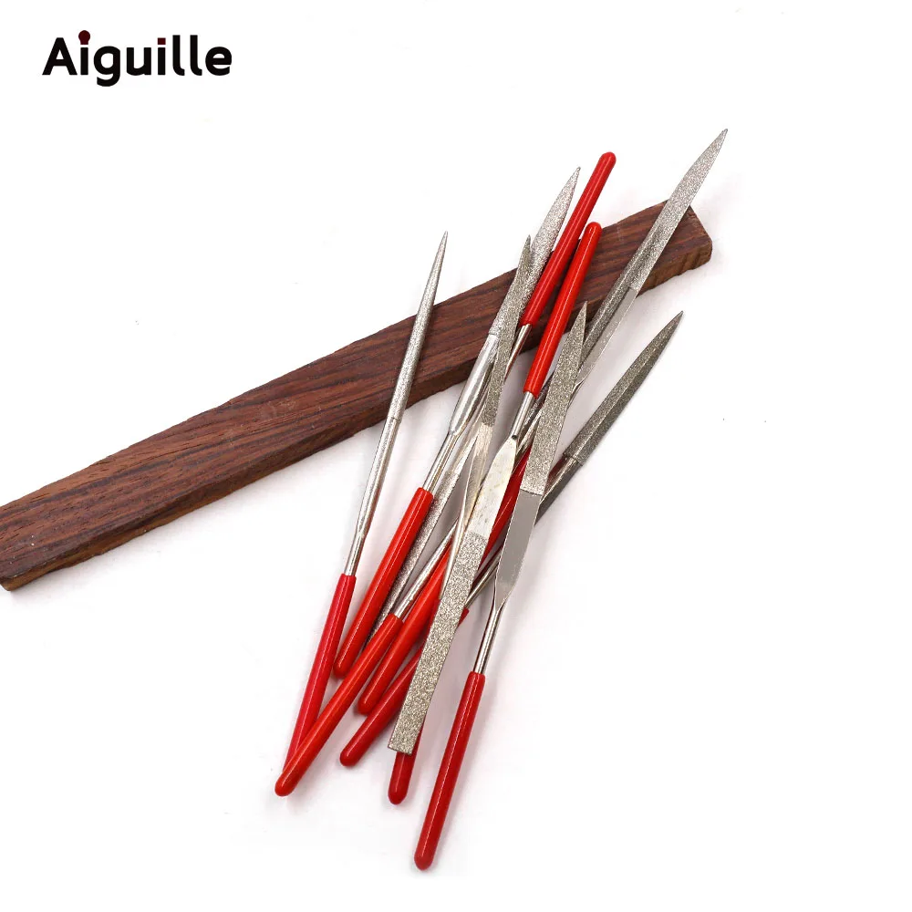 Aiguille 10 шт. набор алмазных надфилей 3x140 мм мини-набор игольчатых напильников для