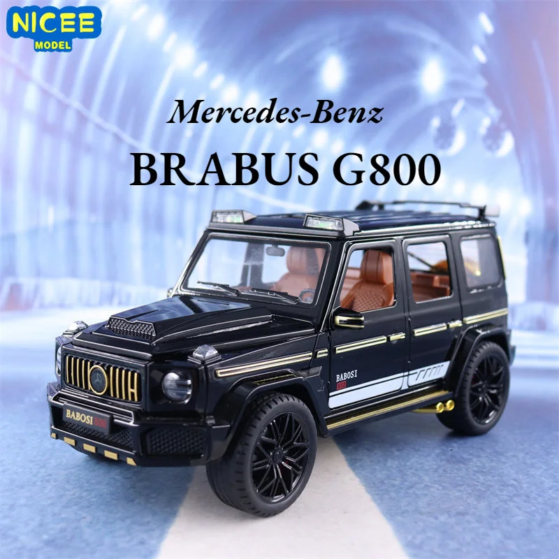 

Внедорожник Mercedes Benz BRABUS G800 в масштабе 1:18, литая модель автомобиля из металлического сплава, модель автомобиля со звуковым оформлением, коллекционная детская игрушка, подарок E218