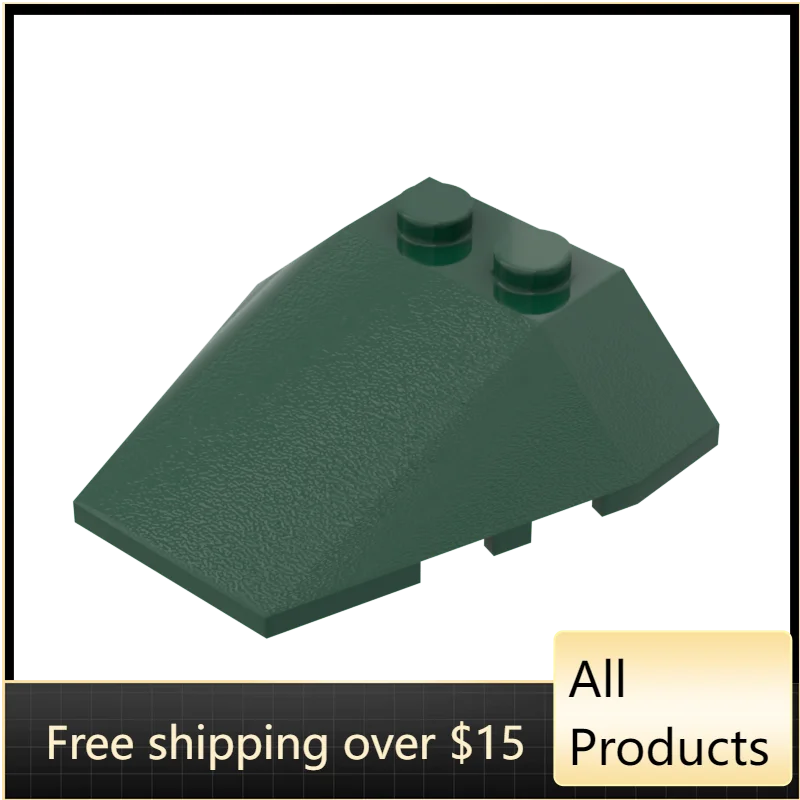 

10PCS High-Tech Assemble Particle 48933 Wedge 4 X 4 Triple Stud Slot Thick Brick Building Blocks Replaceable Part Children Toy