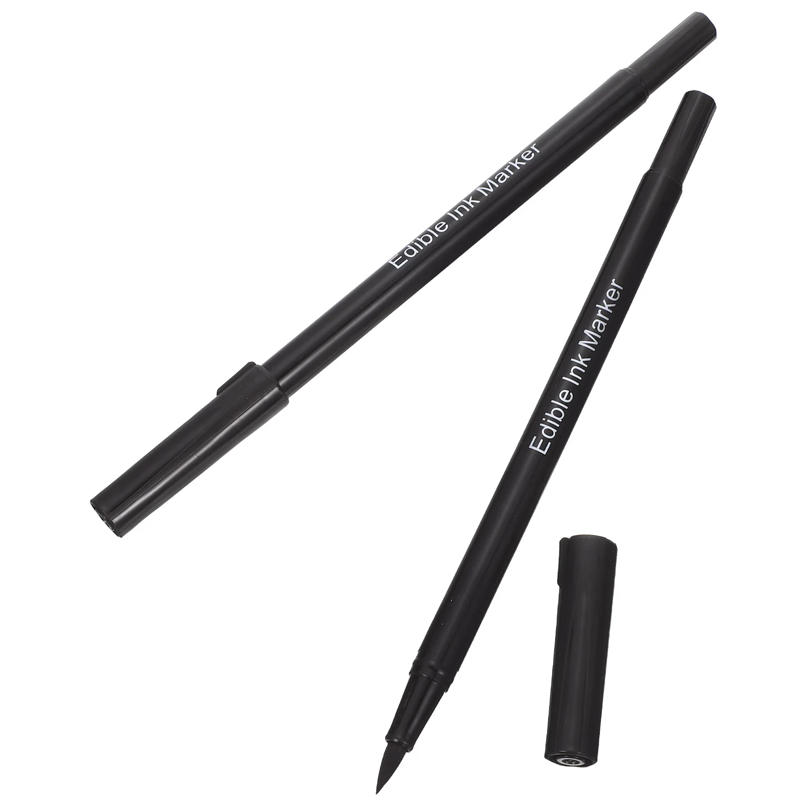 

2pcs Coloring Markers Edible Ink Pen Double Sided Writer Decorator Brush for Fondant Cake Decorating 0.7mm Black