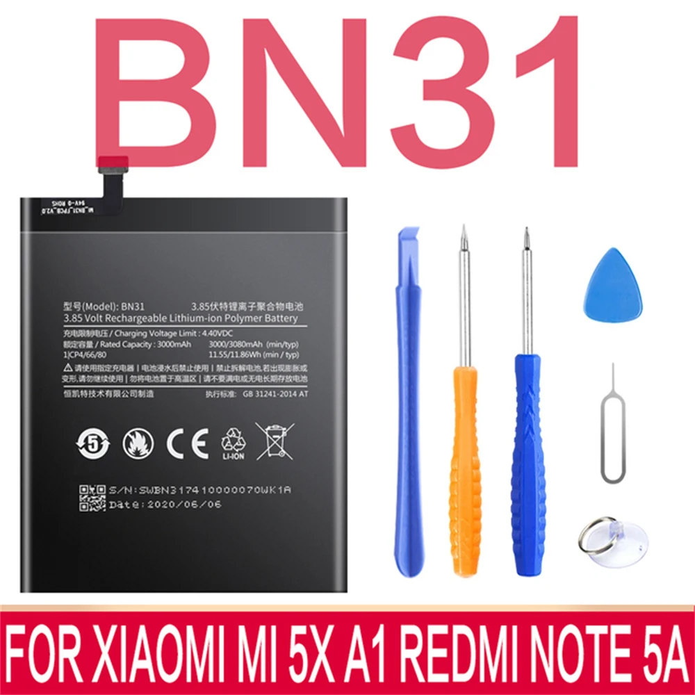 Аккумулятор SIYAA для смартфона XiaoMi Redmi Note 4 4X 4A 5 5A 5X 6 7 7A 8 Pro Plus A2 Lite Go BM47 BN30 BN31 BN41 BN45.