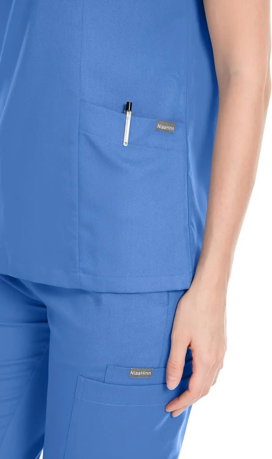 Униформа Niaahinn для женщин современный женский топ с V-образным вырезом и зауженные