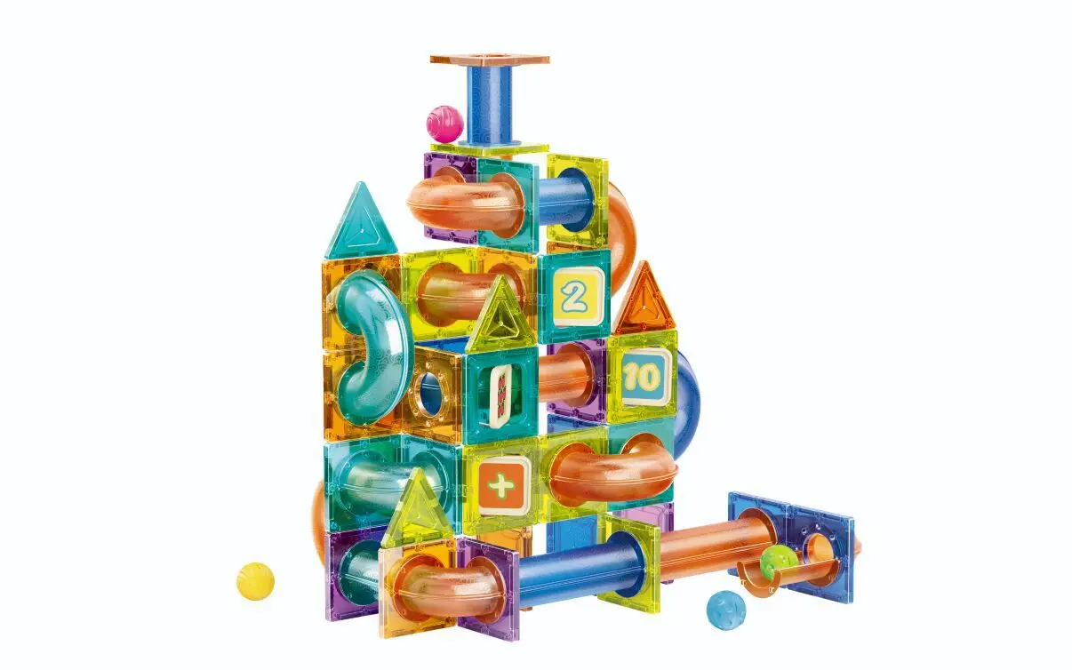 Магнитный строительный блок магнитный лабиринт гоночный шар Мраморная трасса