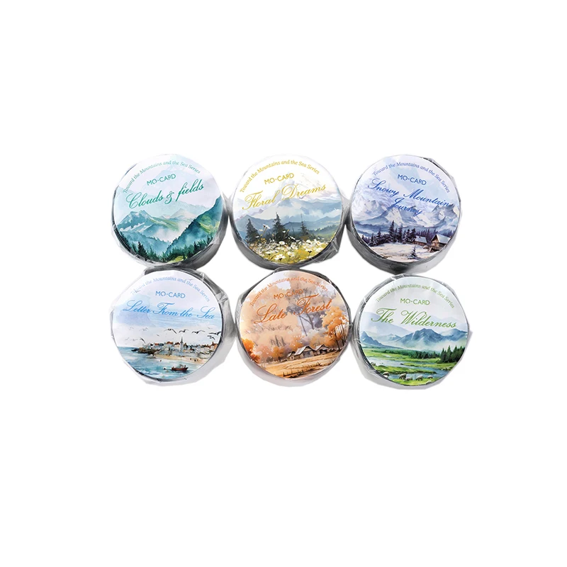 

Винтажные наклейки для скрапбукинга Ins горные пейзажи PET 30мм*2м