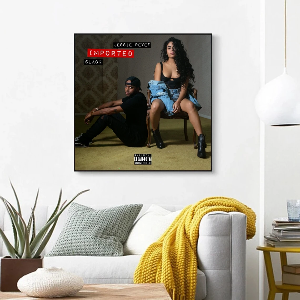Jessie Reyez 6черный импортный музыкальный альбом постер холст художественный принт