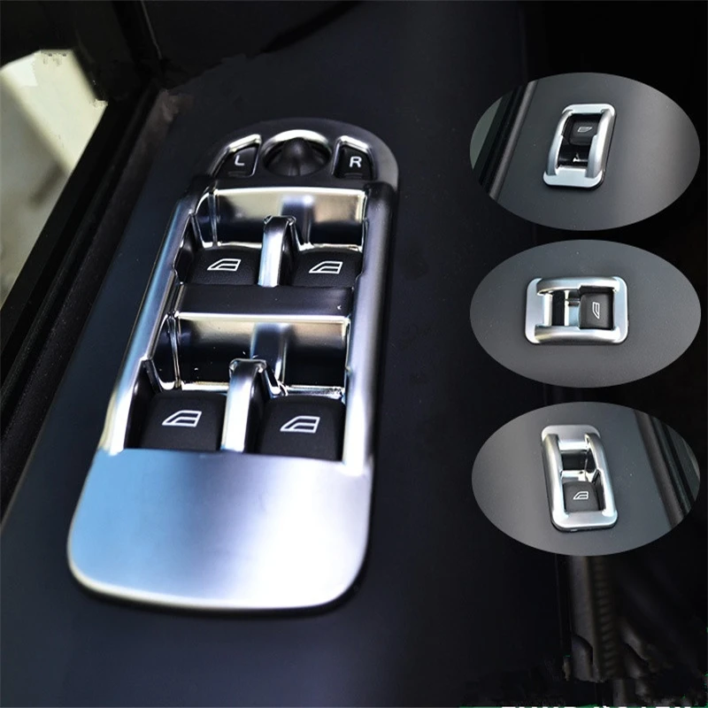 

WELKINRY car auto cover For Land Rover Freelander 2 LR2 2012-2015 ABS chrome armrest door window lifter switch button knob trim