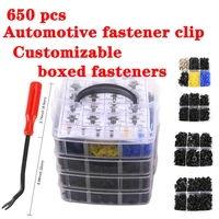 50 650 pcs auto fastener clip mixed car body push retainer pin rivet bumper door trim panel retainer fastener kit