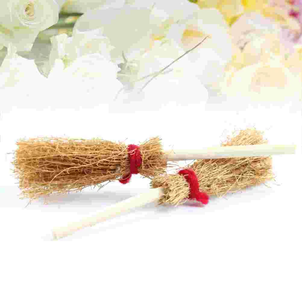

Broom Witchmini Witches Decorations Brooms Straw Decoration Hanging Miniaturehat Prop Wizard Broomstick Ornaments Decor Costume