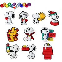 snoopy dog novelty cute shoe accessories wholesale diy slippers cartoon pvc souvenir charms for boys girls kids christmas gifts