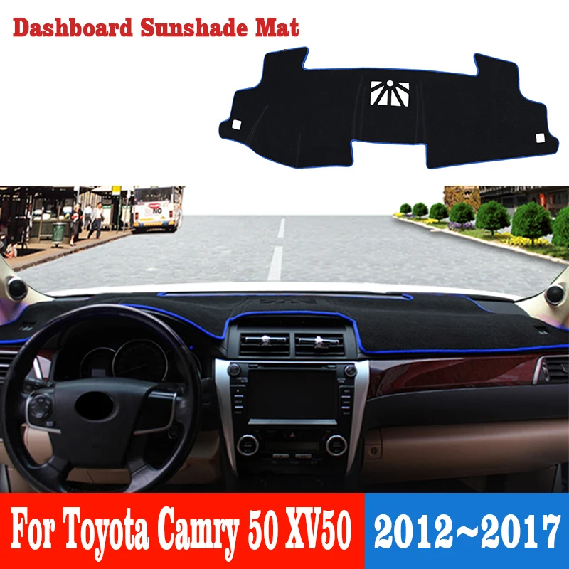 

Car Dashboard Cover Instrument Platform Desk Mats Pad Carpets Accessories For Toyota Camry 50 XV50 2012 2013 2014 2015 2016 2017