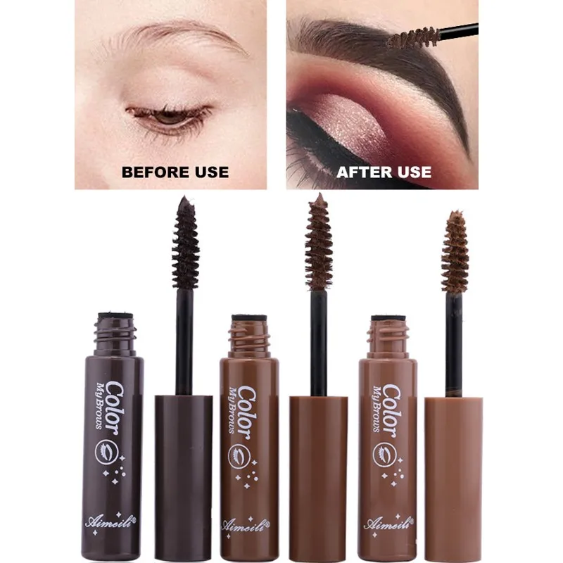 

New 3 Colors Longlasting Waterproof Eyebrow Mascara Cream Eye Brow Shadow Makeup Beauty Comstic Tools with Brush Dye Eyebrow Gel