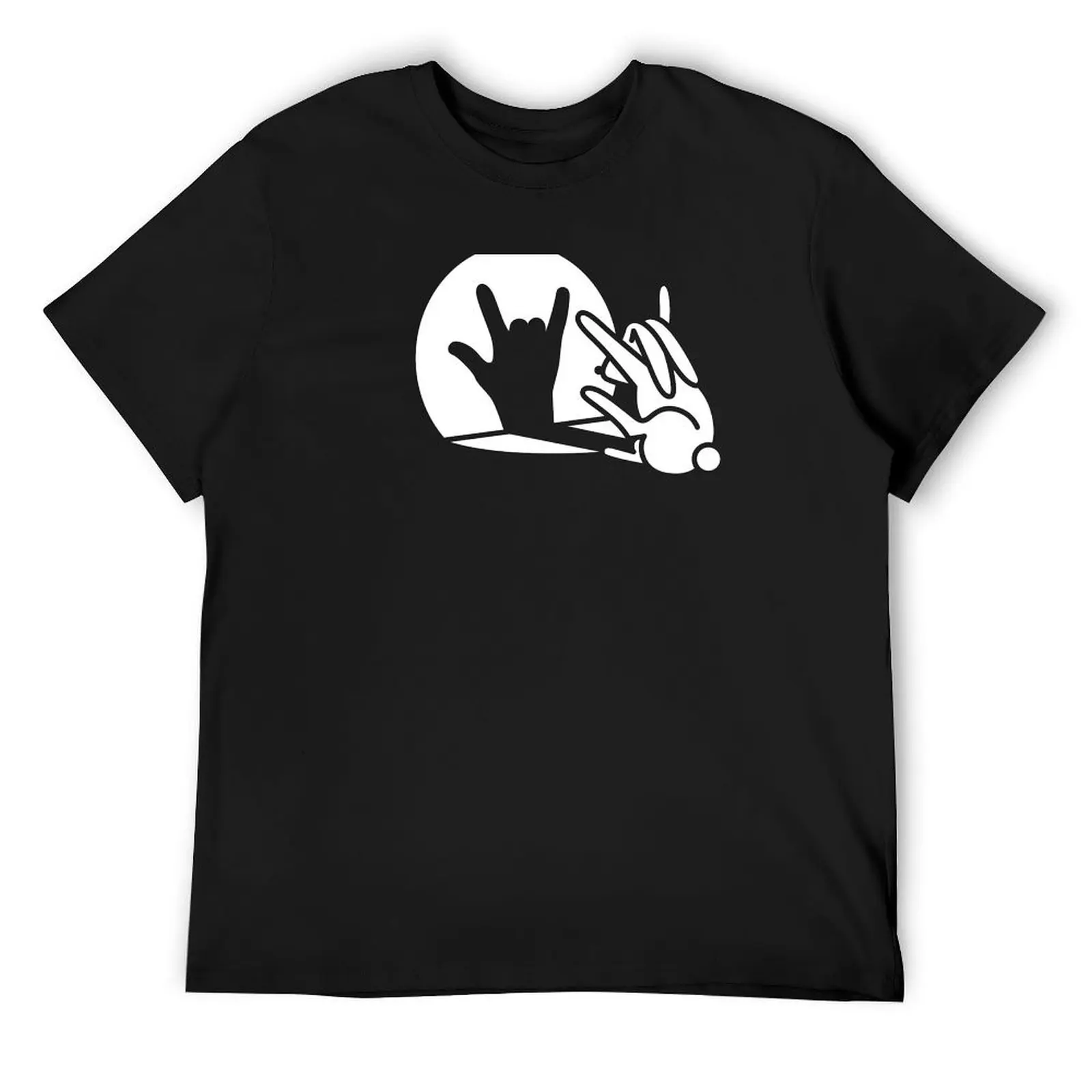 Футболка с милым кроликом I Love you ILY Sign Language глухой руки мужская футболка на заказ