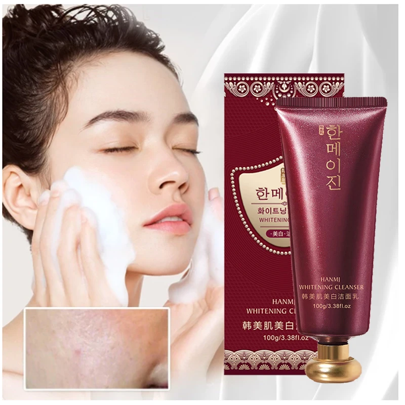 

Facial Cleanser Foam Face Wash Remove Blackhead Moisturizing Shrink Pores Deep Cleaning Oil Control Whitening Skin Care 100g