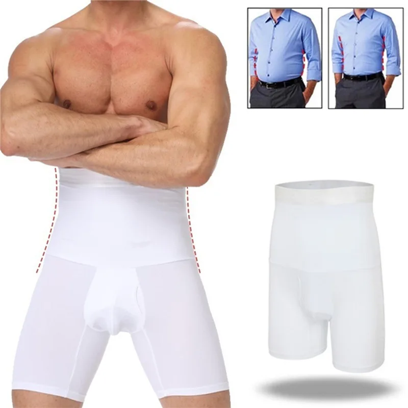 

Men Body Shaper Waist Trainer Slimming Shorts High Waist Shapewear Modeling Panties Boxer Briefs Stretch Tummy Control Underwear