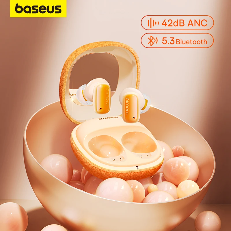 Baseus AirNora 2 ANC наушники Bluetooth 5,3 Гибридный 42 дБ активное шумоподавление беспроводные наушники 3D пространственное аудио TWS наушники