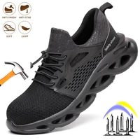 fashion mens indestructible safety shoes steel toe cap work boots puncture proof anti smash footwear breathable non slip sneake